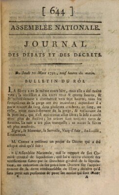 Journal des débats et des décrets Donnerstag 10. März 1791