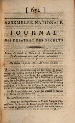 Journal des débats et des décrets Dienstag 15. März 1791