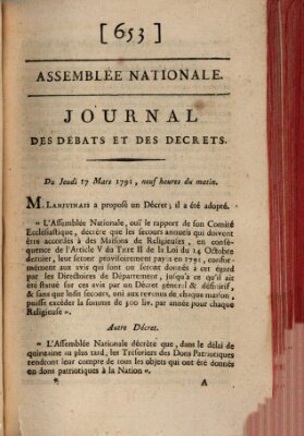 Journal des débats et des décrets Donnerstag 17. März 1791