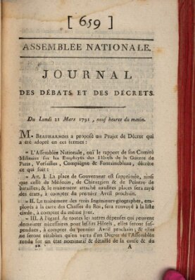 Journal des débats et des décrets Montag 21. März 1791