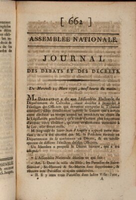 Journal des débats et des décrets Mittwoch 23. März 1791