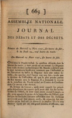 Journal des débats et des décrets Donnerstag 24. März 1791