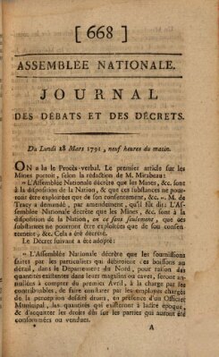 Journal des débats et des décrets Montag 28. März 1791