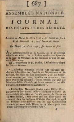 Journal des débats et des décrets Dienstag 12. April 1791