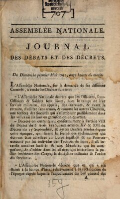 Journal des débats et des décrets Sonntag 1. Mai 1791