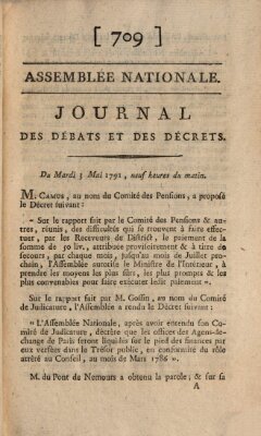 Journal des débats et des décrets Dienstag 3. Mai 1791
