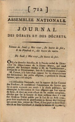 Journal des débats et des décrets Freitag 6. Mai 1791