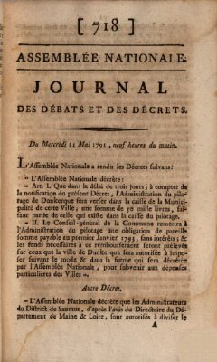 Journal des débats et des décrets Mittwoch 11. Mai 1791