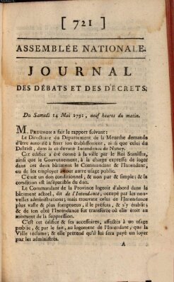 Journal des débats et des décrets Samstag 14. Mai 1791