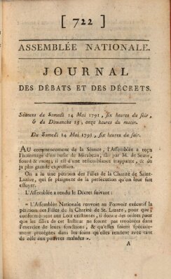 Journal des débats et des décrets Samstag 14. Mai 1791