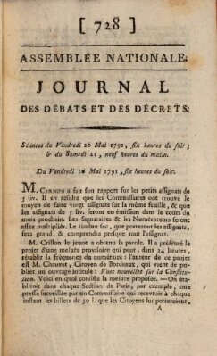 Journal des débats et des décrets Freitag 20. Mai 1791