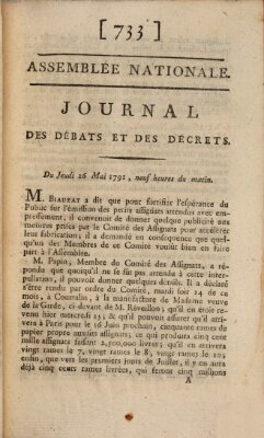 Journal des débats et des décrets Donnerstag 26. Mai 1791