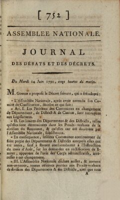 Journal des débats et des décrets Dienstag 14. Juni 1791