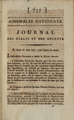 Journal des débats et des décrets Donnerstag 16. Juni 1791