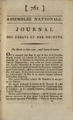 Journal des débats et des décrets Dienstag 21. Juni 1791