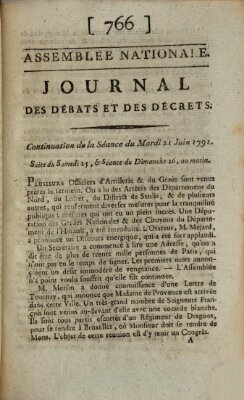 Journal des débats et des décrets Sonntag 26. Juni 1791