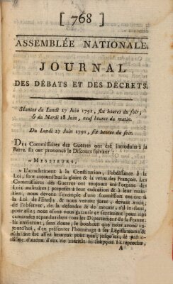 Journal des débats et des décrets Dienstag 28. Juni 1791