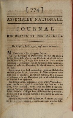 Journal des débats et des décrets Montag 4. Juli 1791