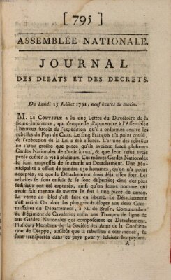 Journal des débats et des décrets Montag 25. Juli 1791