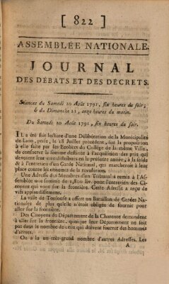 Journal des débats et des décrets Sonntag 21. August 1791
