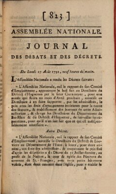 Journal des débats et des décrets Montag 22. August 1791