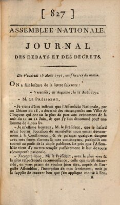 Journal des débats et des décrets Freitag 26. August 1791