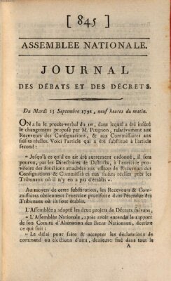 Journal des débats et des décrets Dienstag 13. September 1791