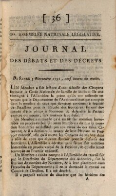 Journal des débats et des décrets Samstag 5. November 1791