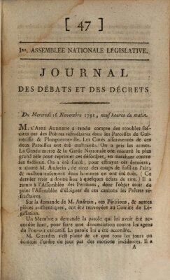 Journal des débats et des décrets Mittwoch 16. November 1791