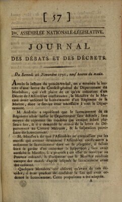 Journal des débats et des décrets Samstag 26. November 1791