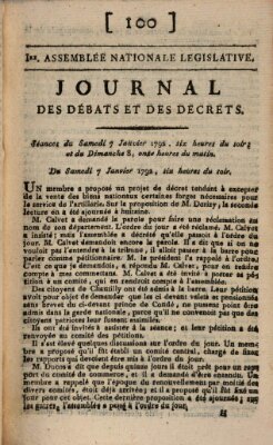 Journal des débats et des décrets Samstag 7. Januar 1792