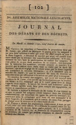 Journal des débats et des décrets Dienstag 10. Januar 1792