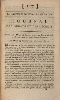 Journal des débats et des décrets Dienstag 24. Januar 1792