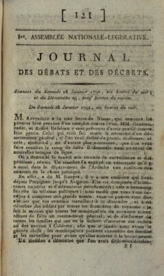 Journal des débats et des décrets Sonntag 29. Januar 1792