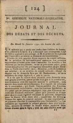 Journal des débats et des décrets Dienstag 31. Januar 1792