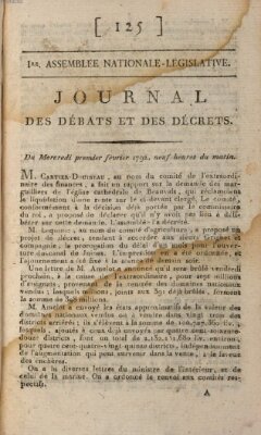 Journal des débats et des décrets Mittwoch 1. Februar 1792