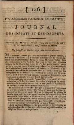 Journal des débats et des décrets Dienstag 21. Februar 1792