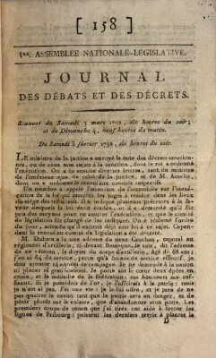 Journal des débats et des décrets Sonntag 4. März 1792