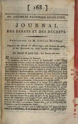 Journal des débats et des décrets Dienstag 13. März 1792