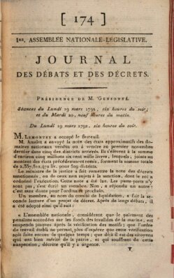 Journal des débats et des décrets Montag 19. März 1792