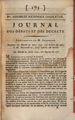 Journal des débats et des décrets Dienstag 20. März 1792