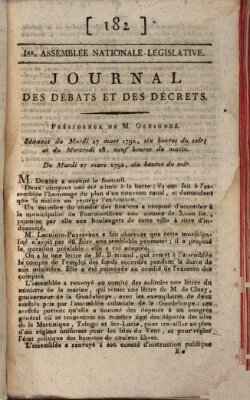 Journal des débats et des décrets Dienstag 27. März 1792