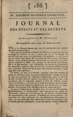 Journal des débats et des décrets Samstag 31. März 1792