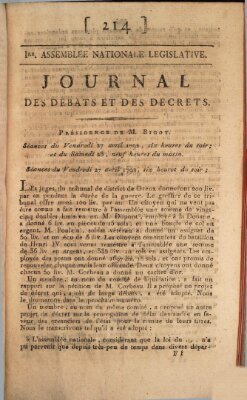 Journal des débats et des décrets Samstag 28. April 1792