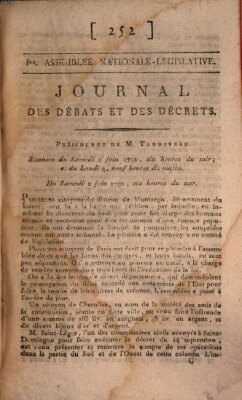 Journal des débats et des décrets Sonntag 3. Juni 1792