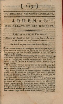 Journal des débats et des décrets Dienstag 12. Juni 1792