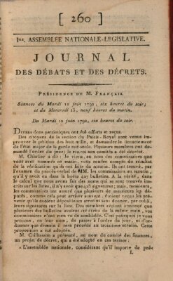 Journal des débats et des décrets Mittwoch 13. Juni 1792