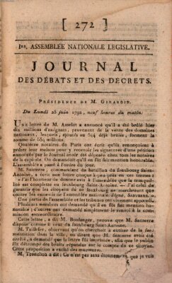 Journal des débats et des décrets Montag 25. Juni 1792