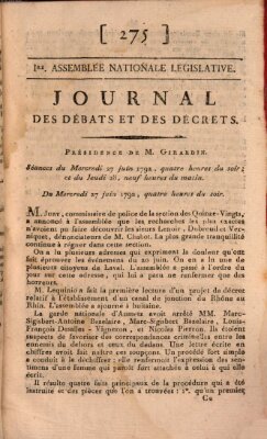 Journal des débats et des décrets Donnerstag 28. Juni 1792