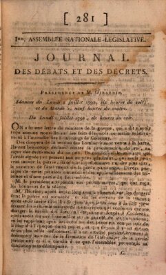 Journal des débats et des décrets Dienstag 3. Juli 1792